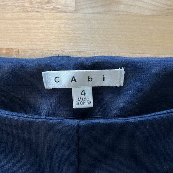CAbi Mid-Rise Newport Navy Slim Leg #814 Ponte Pants, 4 - Picture 7 of 9